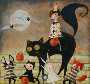 300x279 Take Five Melissa Belanger's Halloween Art With A Wink Galo - Halloween Art Painting