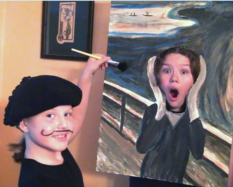 747x600 Halloween Costume 2011 Edvard Munch The Scream Kids Out - Halloween Costume Painting