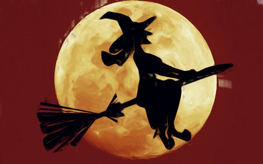 900x563 Halloween Witch - Halloween Painting