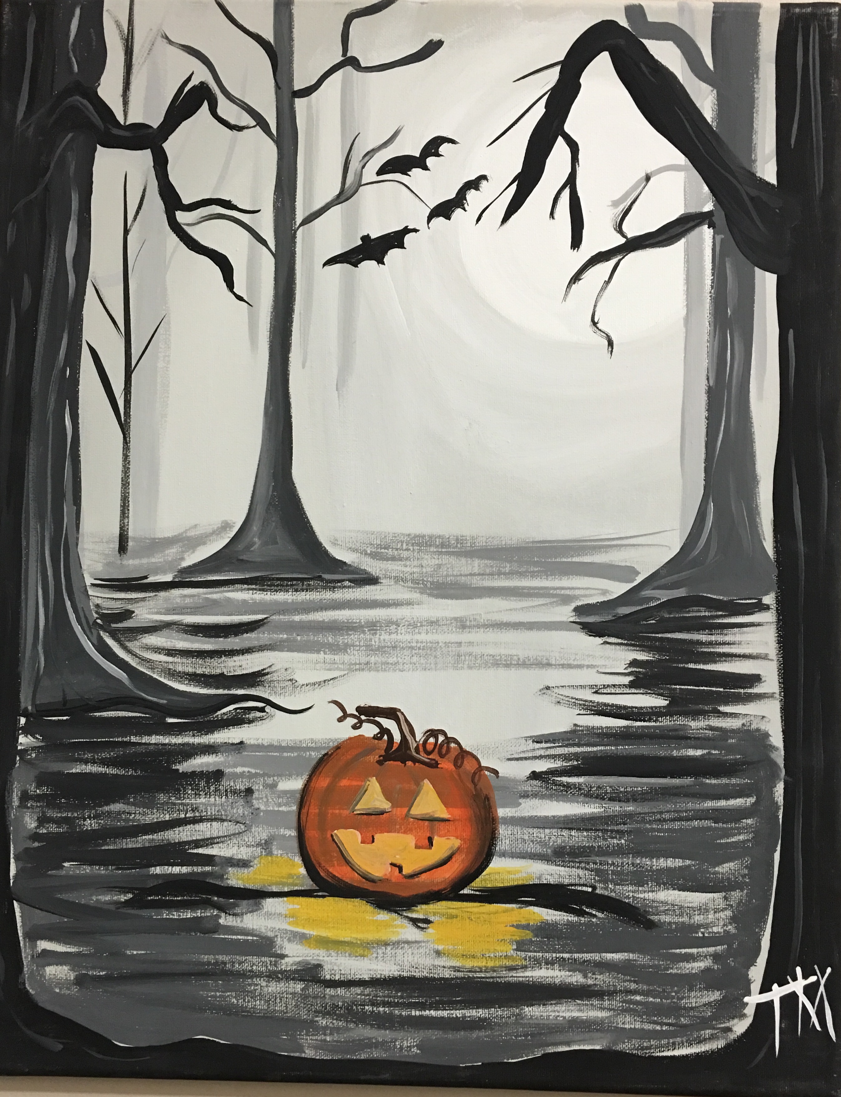 2688x3505 Wine Amp Canvas - Halloween Painting