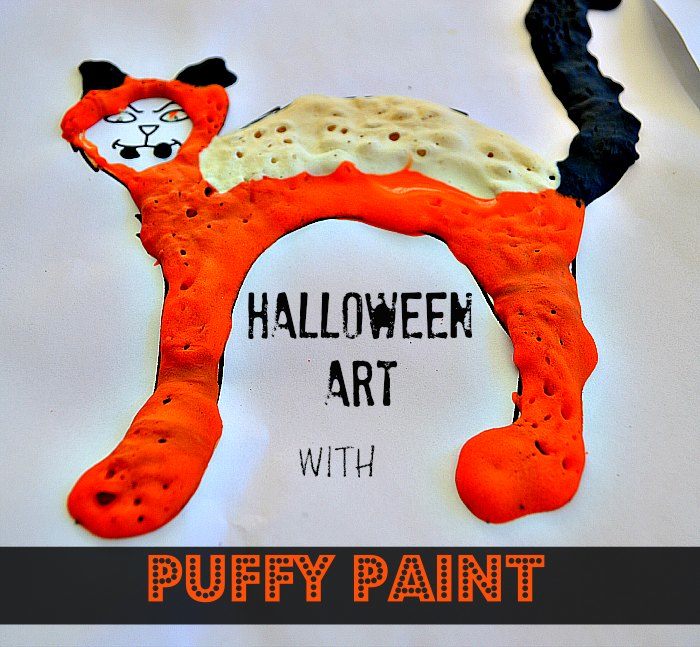 700x647 Halloween Art Projects Puffy Halloween Art Fun Littles - Halloween Painting Activities