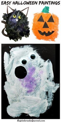 256x507 Easy Halloween Paintings Halloween Painting, Craft - Halloween Painting Activities