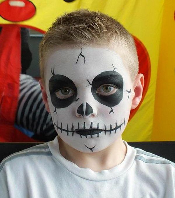 600x679 Best Face Painting Ideas For Kids Halloween Costumes - Halloween Painting For Kids