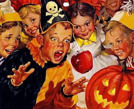 450x366 Hands On History Vintage Halloween Games - Halloween Painting Games