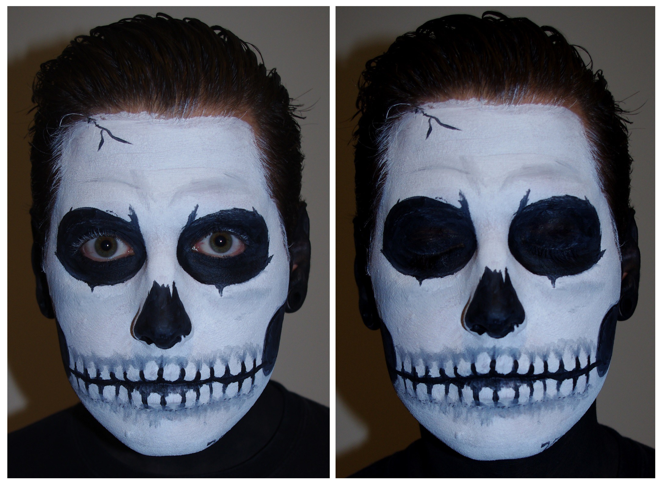 2180x1600 Skull Face Painting - Halloween Skull Painting