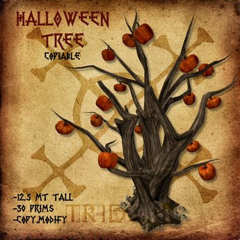 345x345 Second Life Marketplace - Halloween Tree Painting