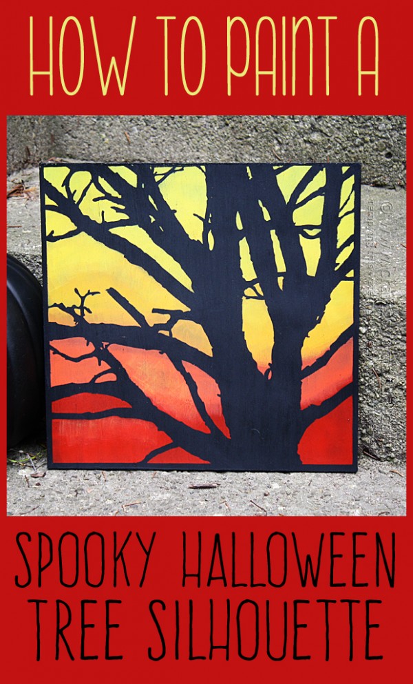 600x993 Spooky Tree Painting A Halloween How - Halloween Tree Painting
