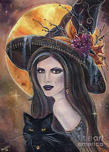 216x300 Witch Paintings Fine Art America - Halloween Witch Painting