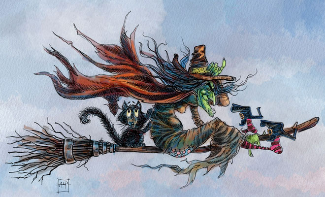 660x400 Beautiful Halloween Witch Paintings For Your Inspiration - Halloween Witch Painting