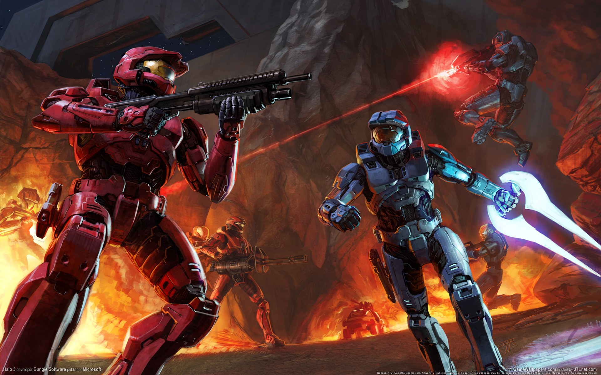 1920x1200 Halo 3 Spartan's War Wallpaper Digitalart.io - Halo 3 Painting