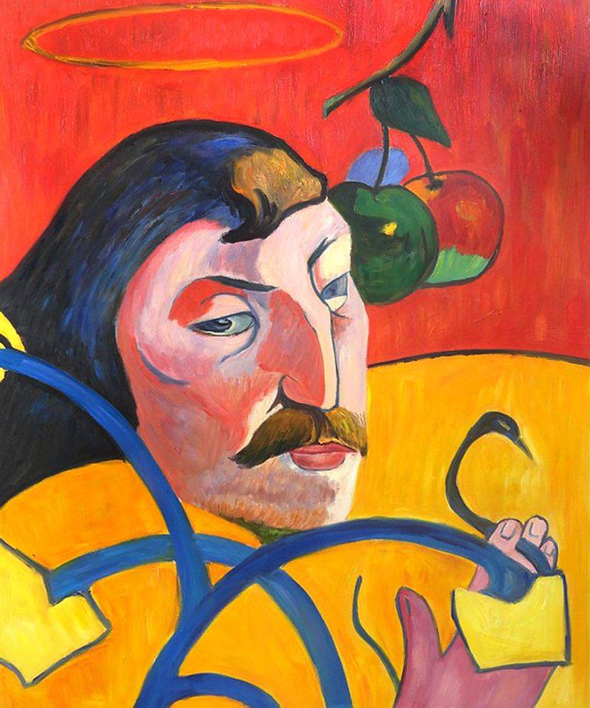 833x1000 Paul Gauguin, Self Portrait With Halo, 1889 - Halo Painting