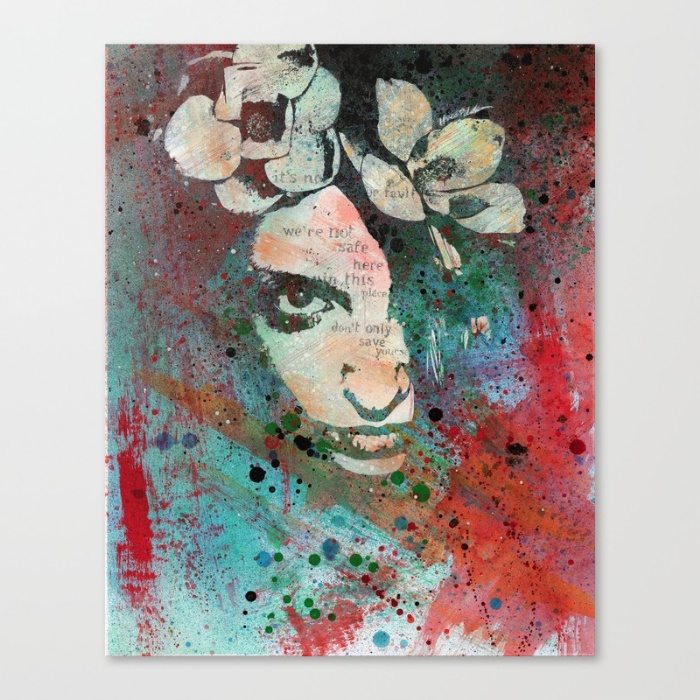 700x700 Spray Paint Art, Graffiti Female Portrait Painting Halo Kiss - Halo Painting