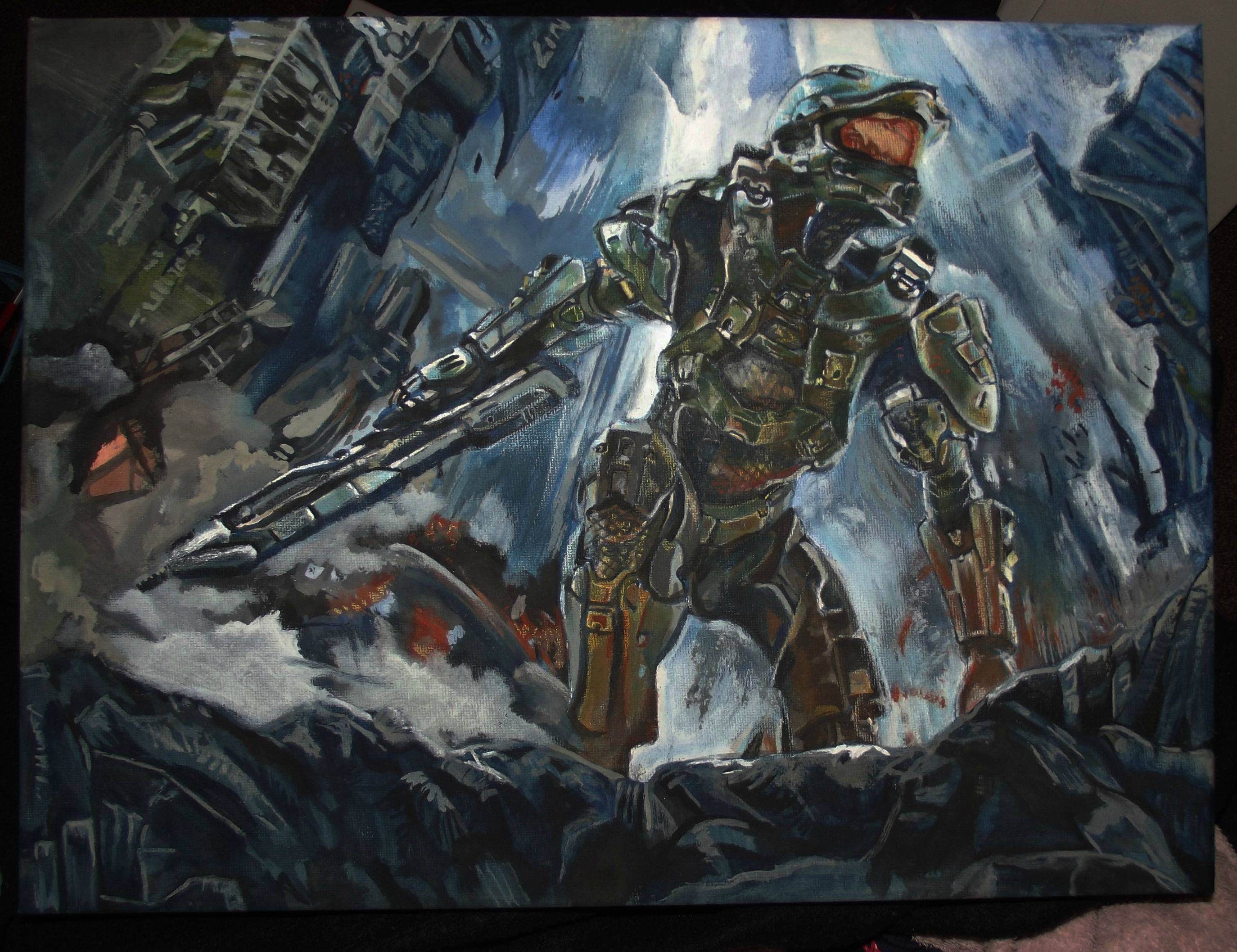 2748x2115 Been Painting This For A Bit, Watercolours. The Halo 4 Wallpaper - Halo Painting