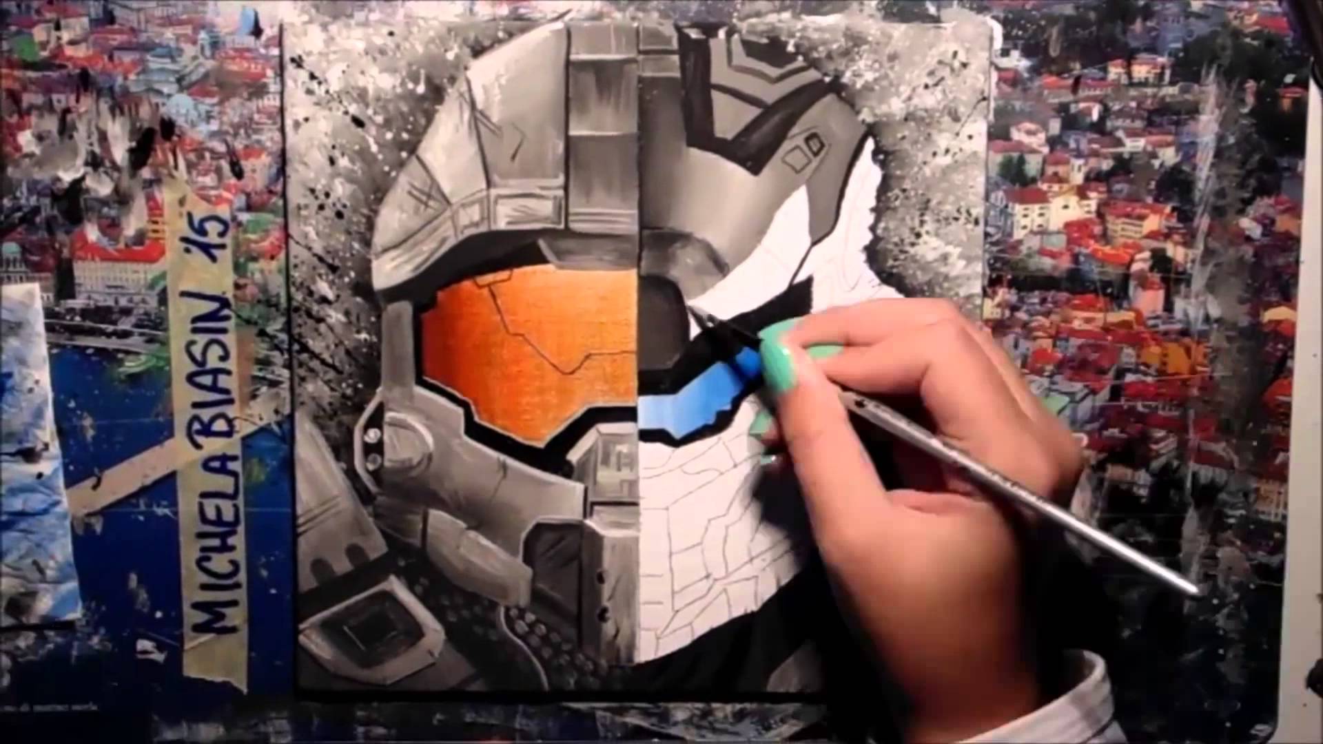 1920x1080 Halo 5 Guardians Speed Painting! - Halo Painting