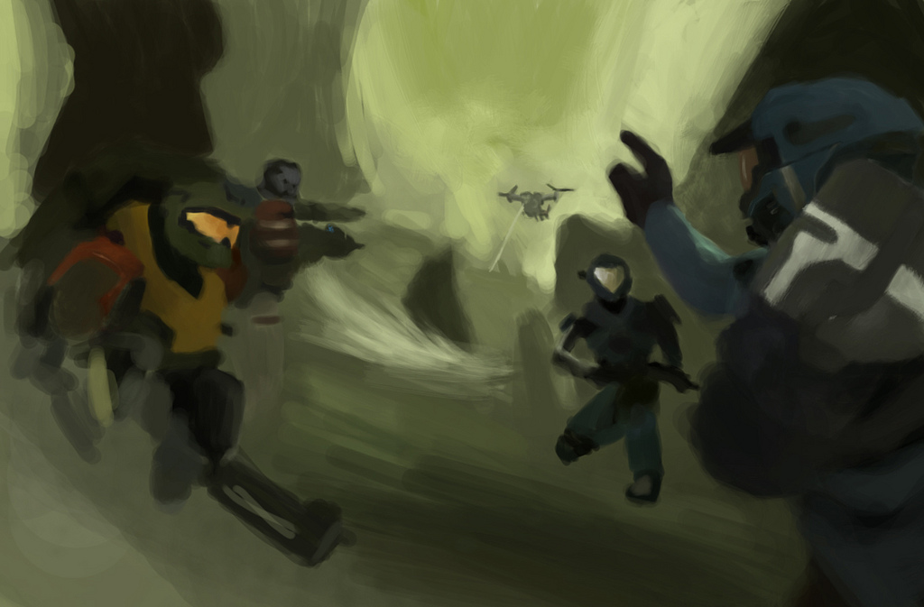 1024x673 Halo Reach Art My Practise Attempt - Halo Reach Painting