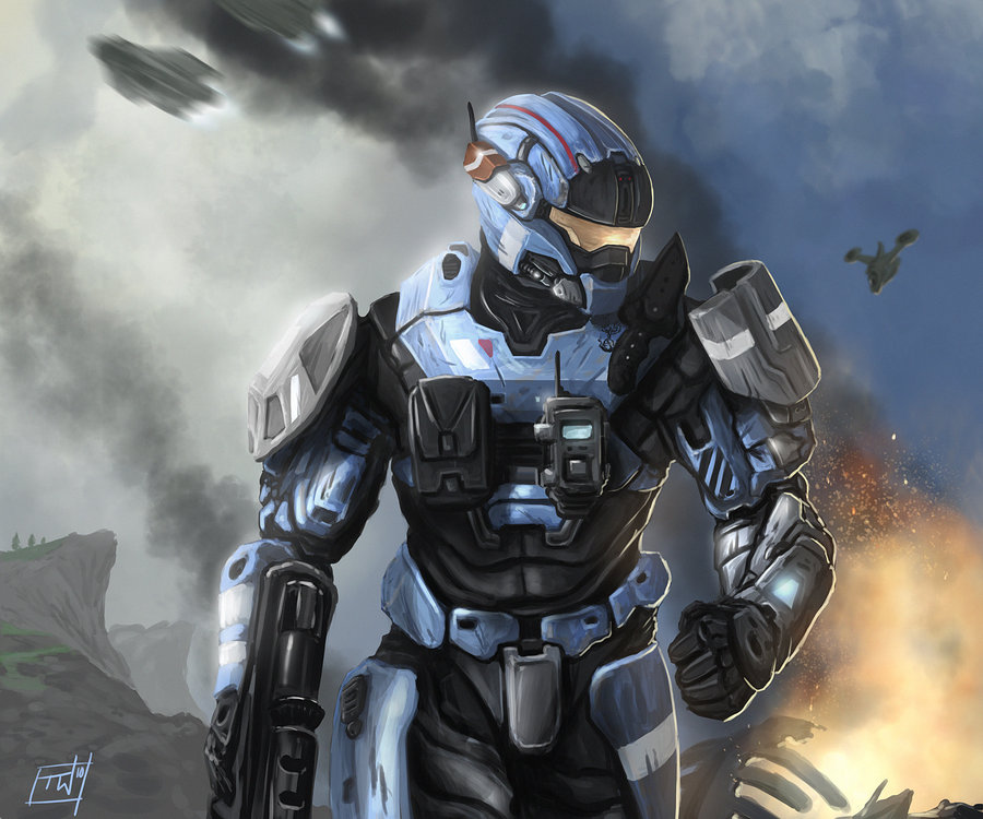 900x750 Halo Reach Carter By Thomaswievegg - Halo Reach Painting
