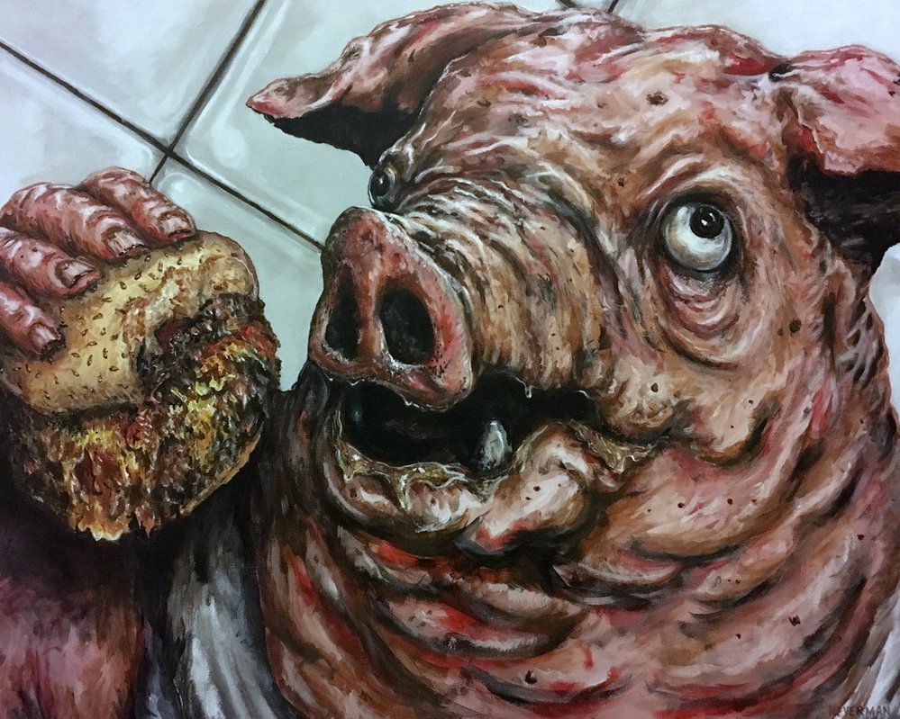 999x799 My Favourite Colour Is Ham By N E V E R M A N - Ham Painting