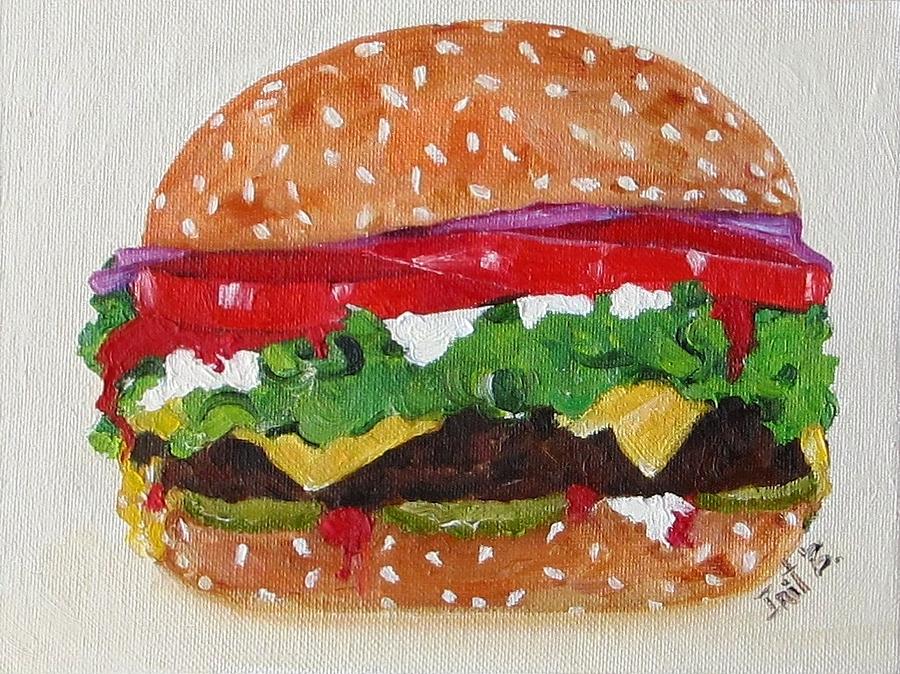 900x674 Hamburger Painting By Irit Bourla - Hamburger Painting
