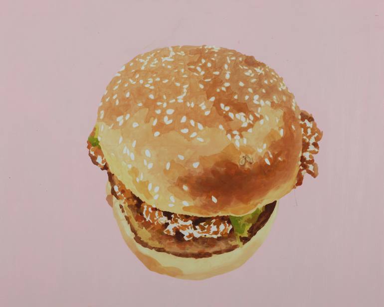 770x616 Saatchi Art Hamburger Painting By Chansong Woo - Hamburger Painting