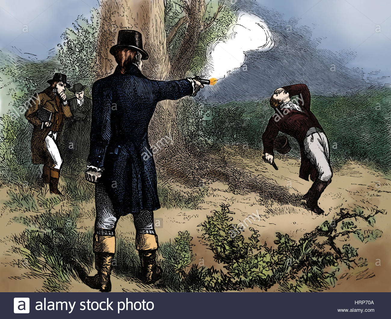 1300x1061 Burr Hamilton Duel, 1804 Stock Photo 135098106 - Hamilton Burr Duel Painting
