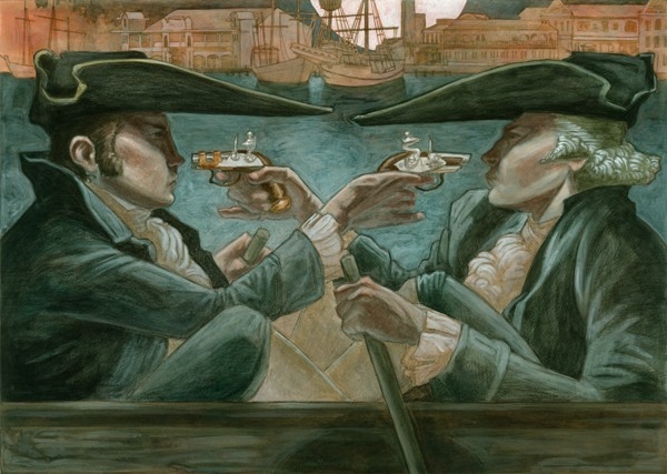 600x427 Duel Art Print By Rich Kelly - Hamilton Burr Duel Painting