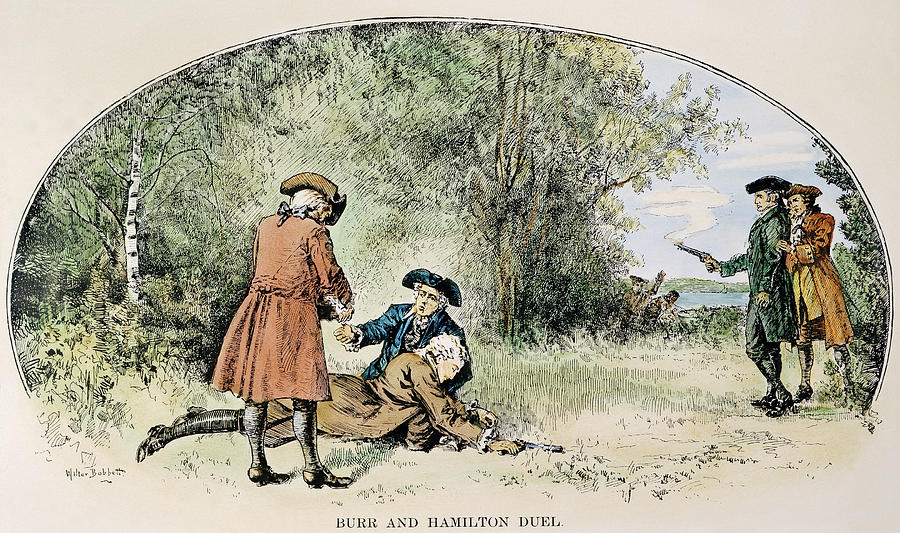 900x533 Hamilton Burr Duel, 1804 Drawing By Granger - Hamilton Burr Duel Painting