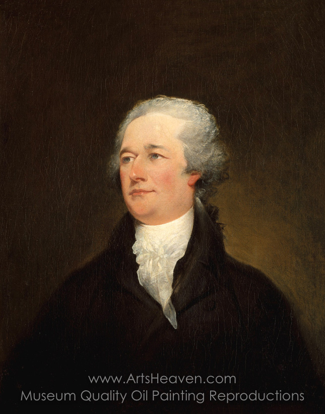 645x820 Reproduction Painting John Trumbull Alexander Hamilton, Hand - Hamilton Painting