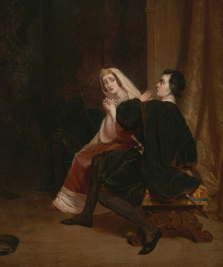 753x900 Hamlet And His Mother, The Closet Scene Painting By Richard Dadd - Hamlet Painting