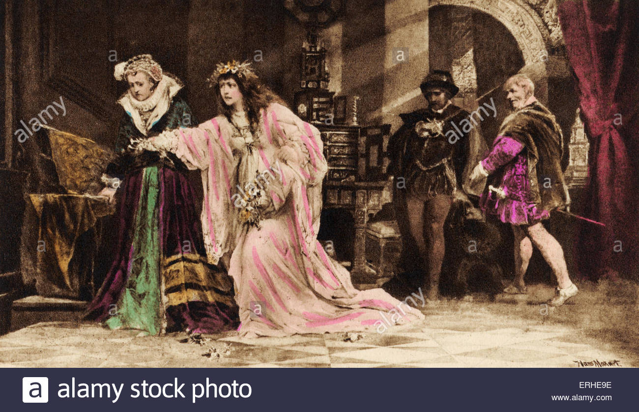 1300x839 Ophelia In William Shakespeare - Hamlet Painting