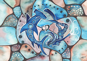 300x210 Hammerhead Shark Paintings Fine Art America - Hammerhead Shark Painting