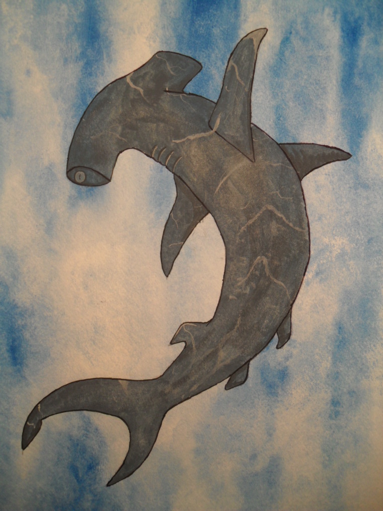 768x1024 Hammerhead Shark By Lilmisscannibal - Hammerhead Shark Painting