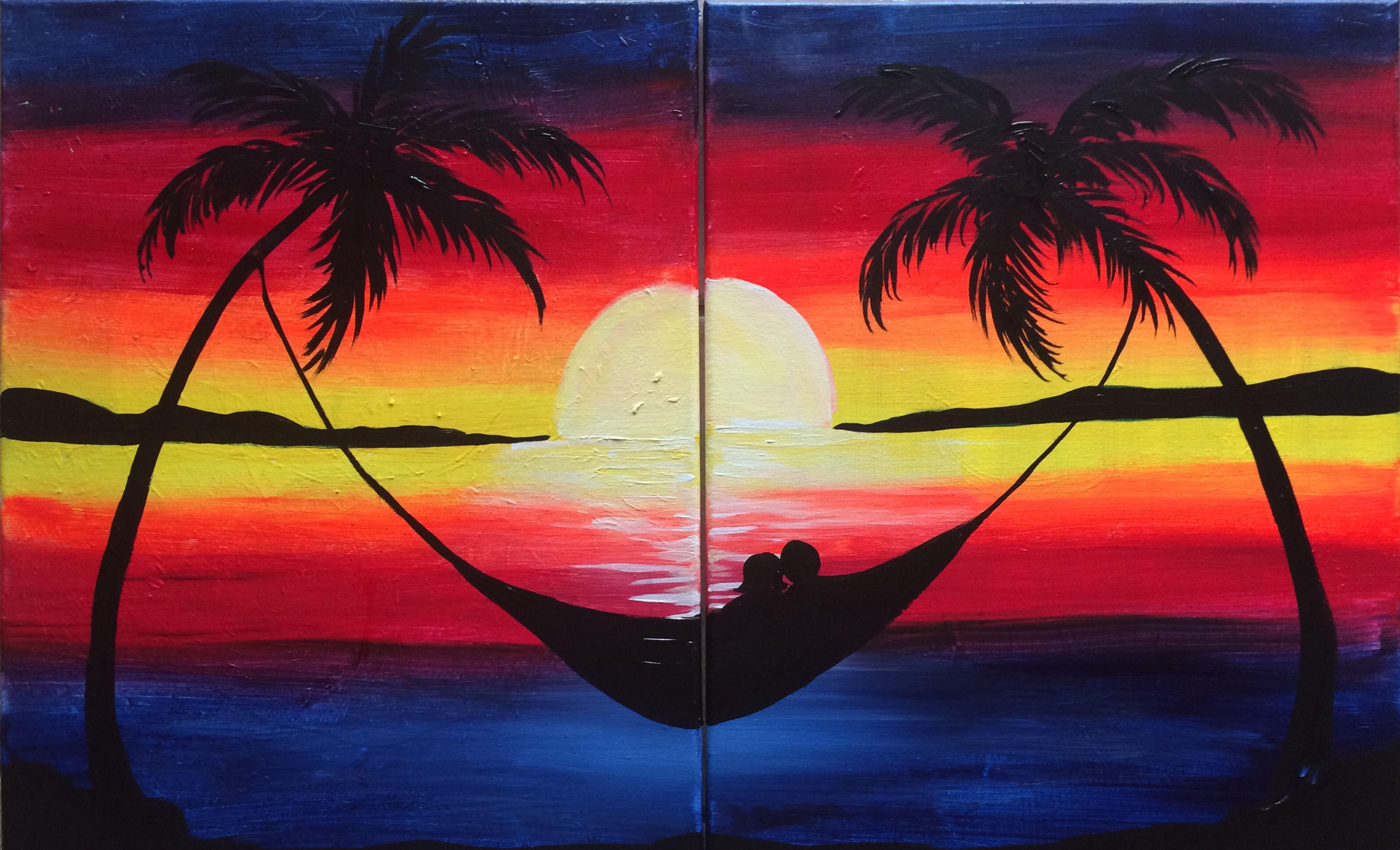 3176x1928 Hammock With My Honey - Hammock Painting