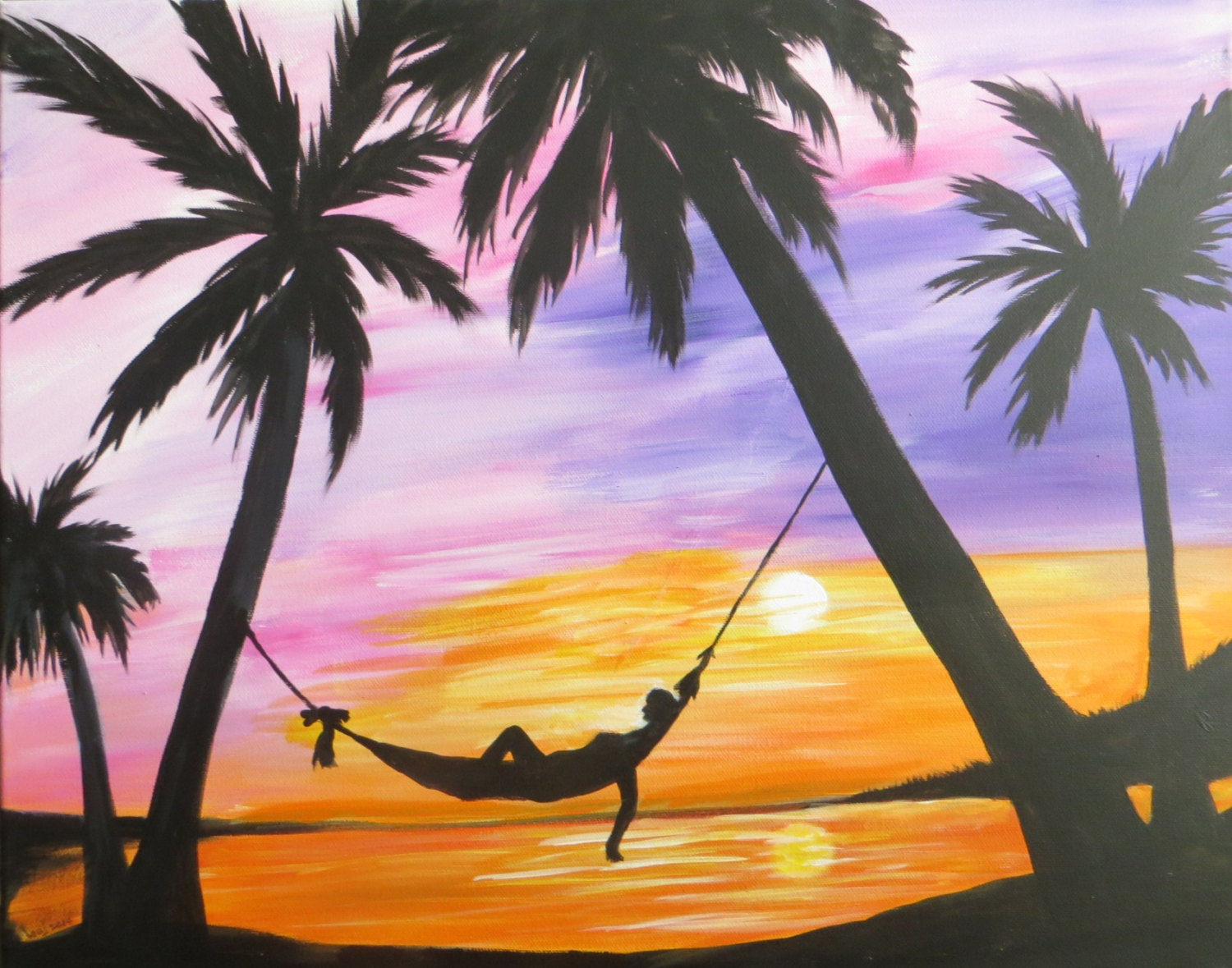 1500x1179 Palm Trees - Hammock Painting