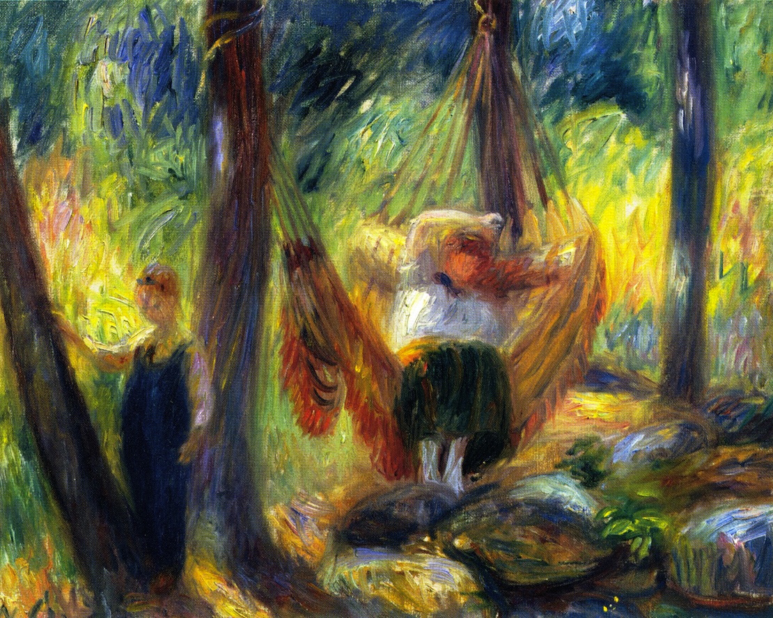1110x888 The Hammock Painting William James Glackens Oil Paintings - Hammock Painting