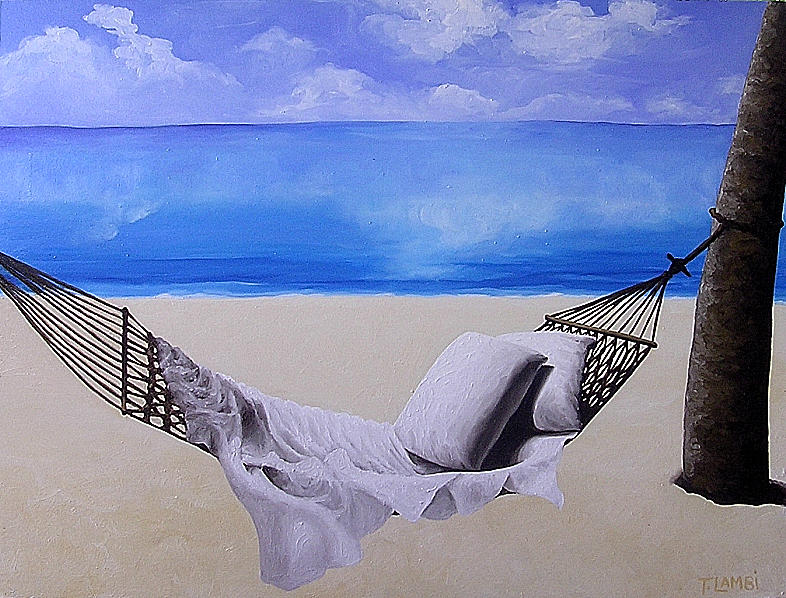 786x598 The Hammock Painting By Trisha Lambi - Hammock Painting