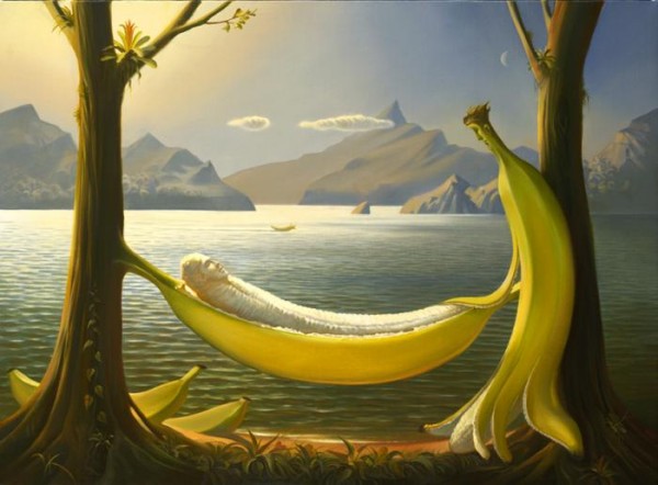 600x442 Banana Hammock Paintings By Vladimir Kush [600 442] Art - Hammock Painting