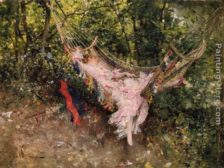 720x539 Giovanni Boldini The Hammock Painting Anysize 50% Off - Hammock Painting