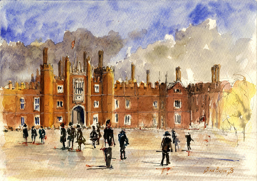900x633 Hampton Court Palace London Painting By Juan Bosco - Hampton Painting