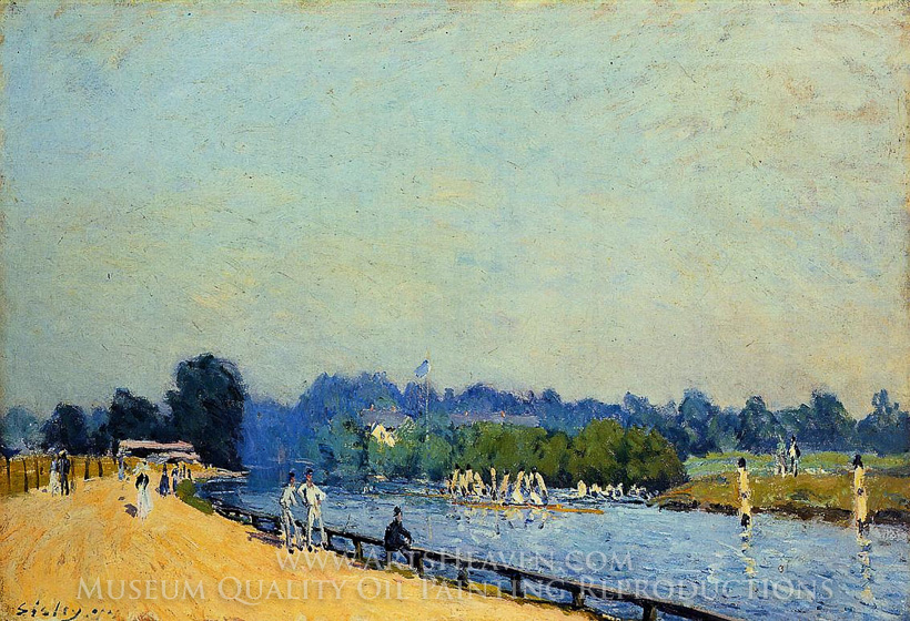 820x560 Reproduction Painting Alfred Sisley The Road From Hampton Court - Hampton Painting