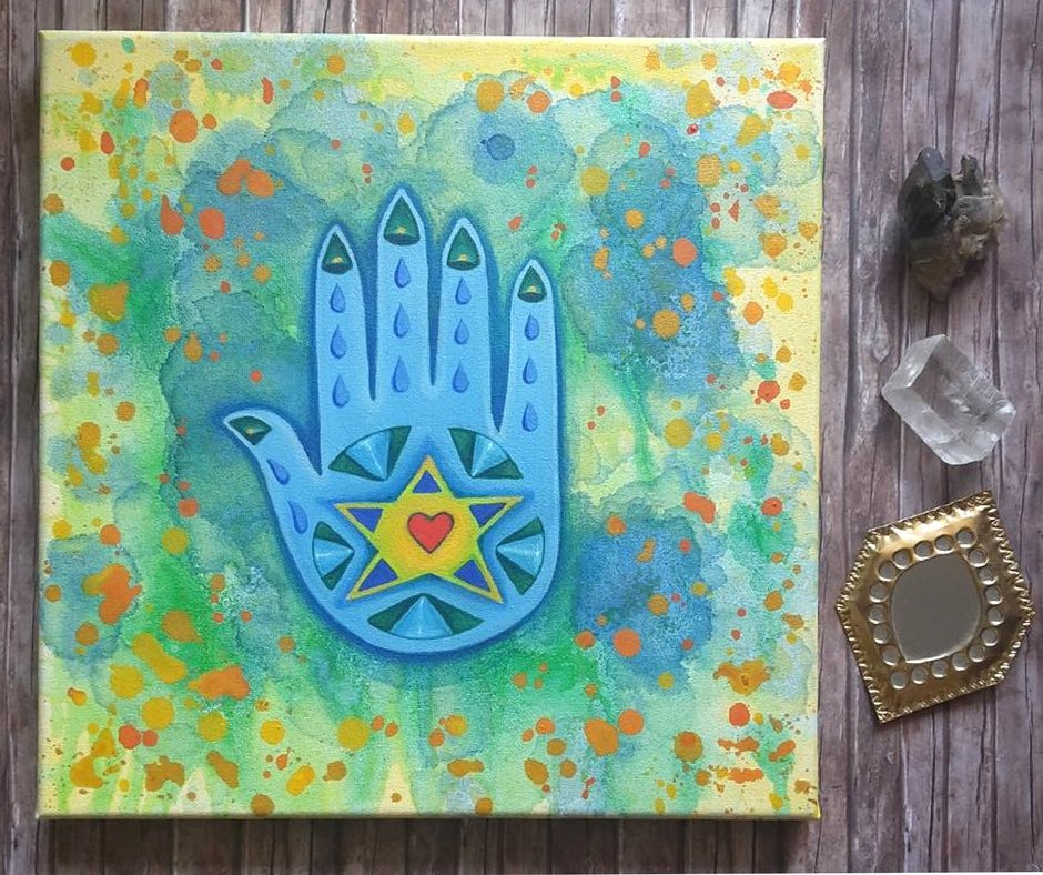 940x788 Hamsa Wall Art - Hamsa Hand Painting