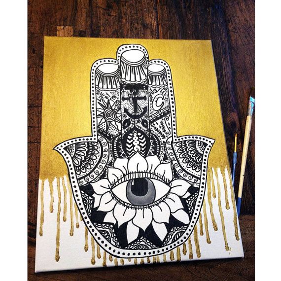 570x570 78 Best Apartment Images On College Dorms, Crafts - Hamsa Hand Painting