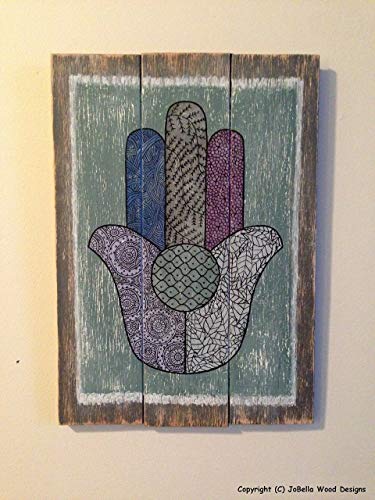 375x500 Handmade, Mandala Inspired Hamsa Hand Buddha Palm - Hamsa Hand Painting