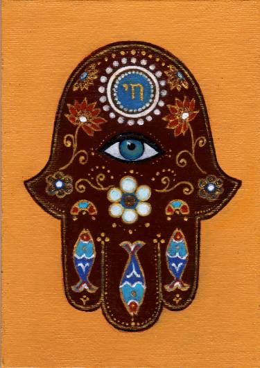 375x531 Hamsa Painting Paintings For Sale Saatchi Art - Hamsa Painting