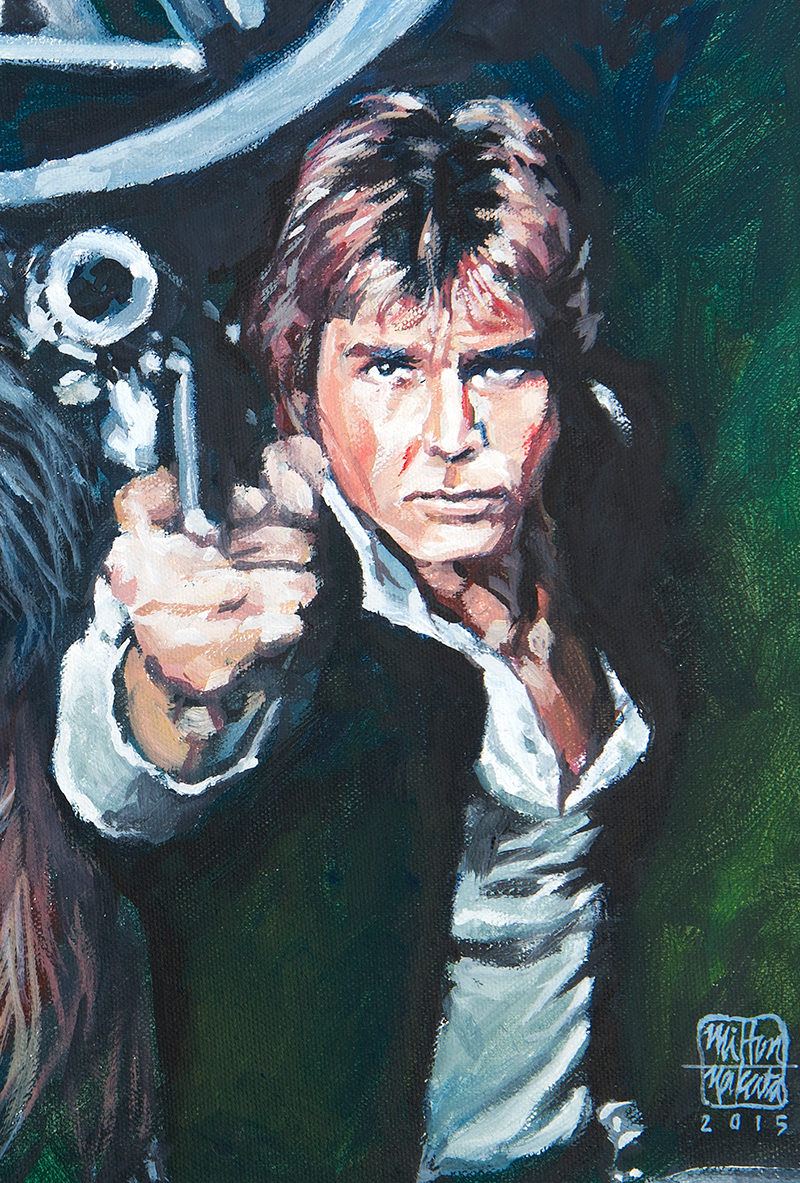 800x1183 Han Solo And Chewbacca On Behance - Han Solo Painting