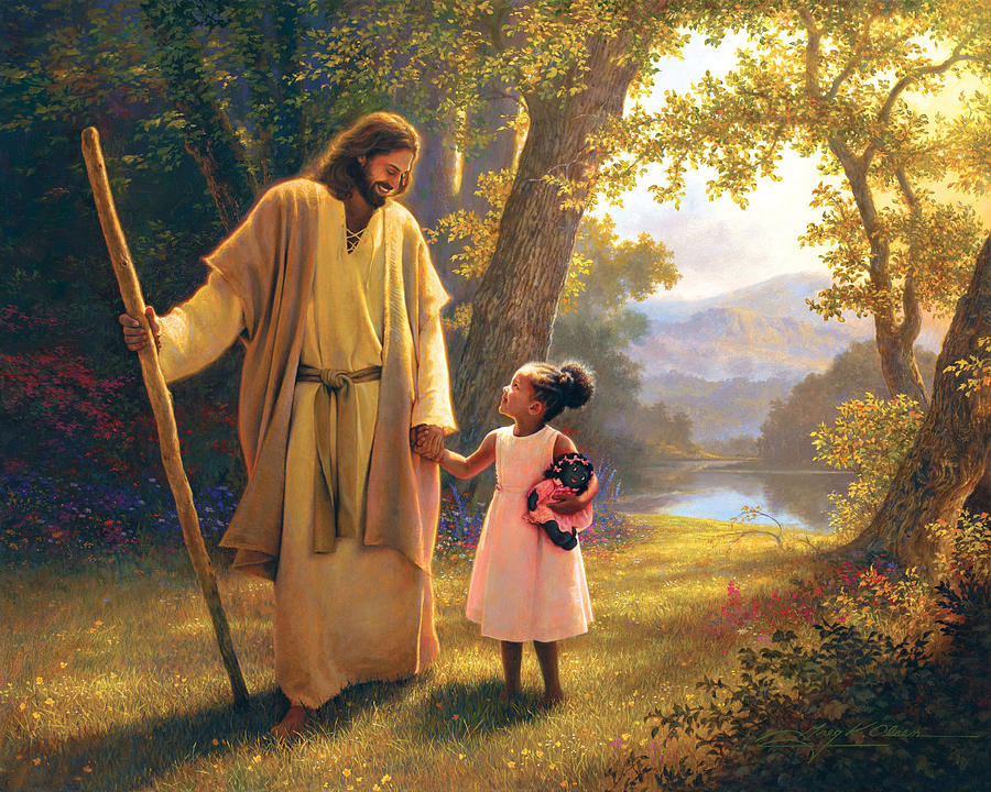 900x720 Hand In Hand Painting By Greg Olsen - Hand In Hand Painting