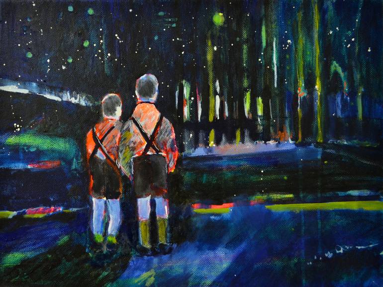 770x577 Saatchi Art Hand In Hand (Framed) Painting By Tanja Vetter - Hand In Hand Painting