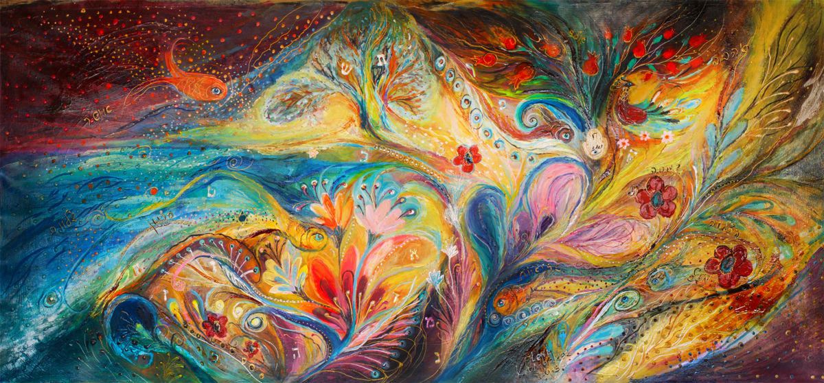 1200x558 The Timeless Characters (Elena Kotliarker) - Hand Of Fatima Painting