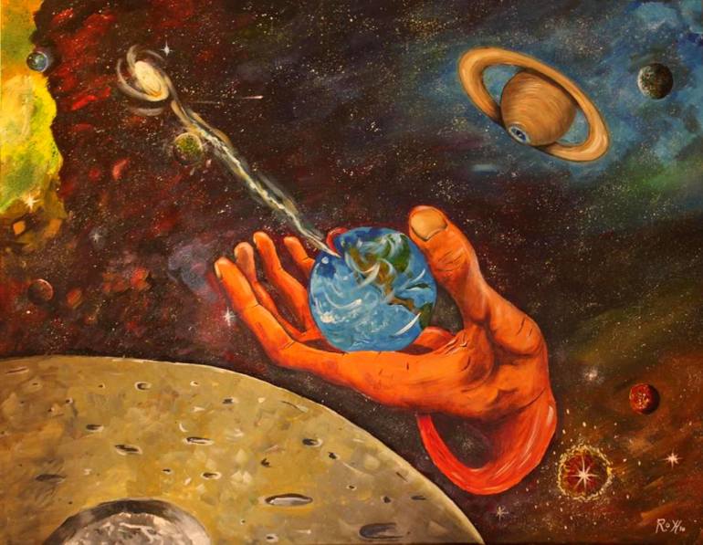 770x597 Saatchi Art The Hand Of God Painting By Roy Haddad - Hand Of God Painting