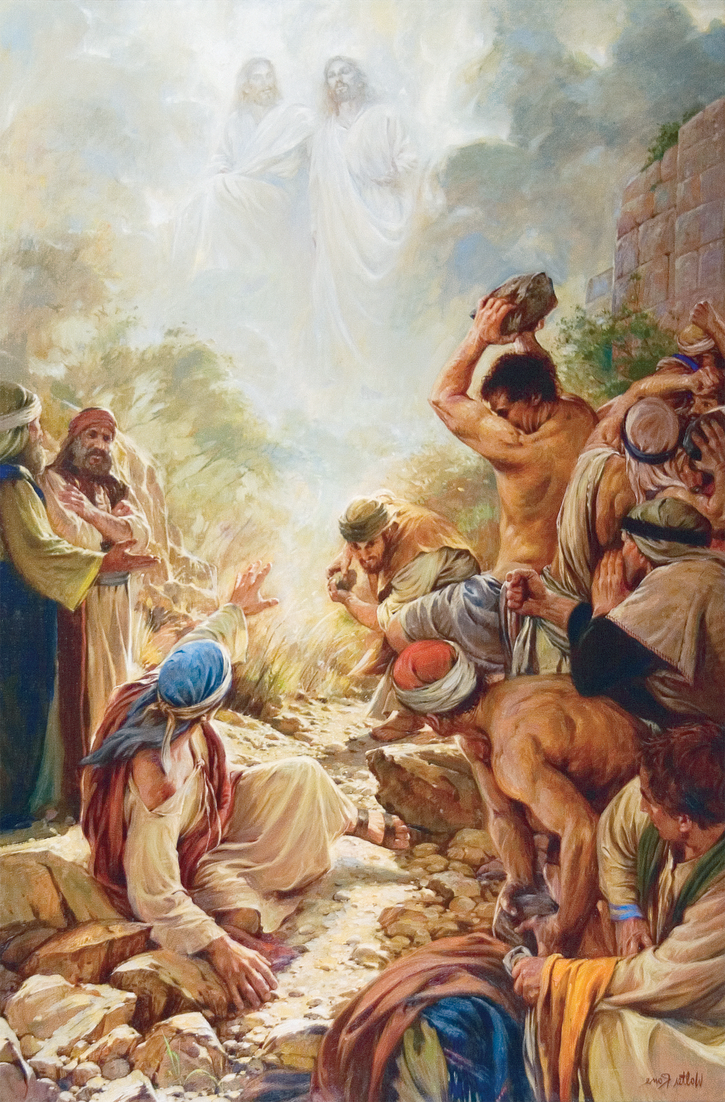 1053x1600 Hand Of God Painting I See Son Of Man Standing - Hand Of God Painting