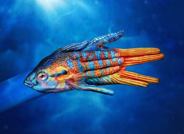 640x468 Guido Daniele Shows Off Hiscredible Hand Painting Animal Art - Hand Painting